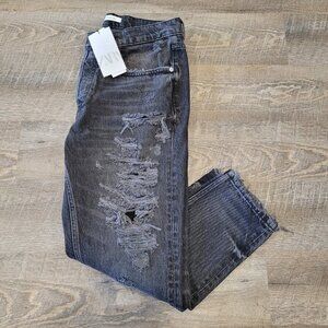 NWT ZARA | Slim Cropped Distressed Denim Jeans | Sz. 42 (US 32)